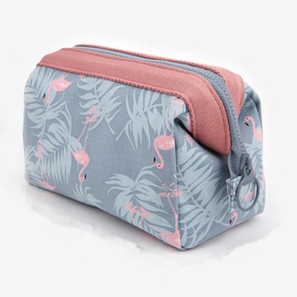Kosmetiikkakassit, Vedenpitävä Polyesteri-Puuvilla Meikkikassit Kannettava Matkustus Toilettitarvikkeiden Pesukassi Flamingo Flamingo