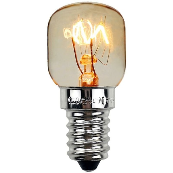 15W E14 Saltlampe Lyspærer (4-pakning) for 300°C Ovn, Kjøleskap, 2700K Multifunksjonelle Apparater (Varmt Hvit)