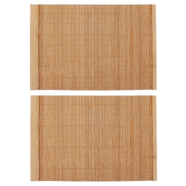 Stk Bamboo Wood Fashion Coasters Anti-slip Bordmåtte Vandtætte dækkeservietter (30X20CM, træsmøremiddel)