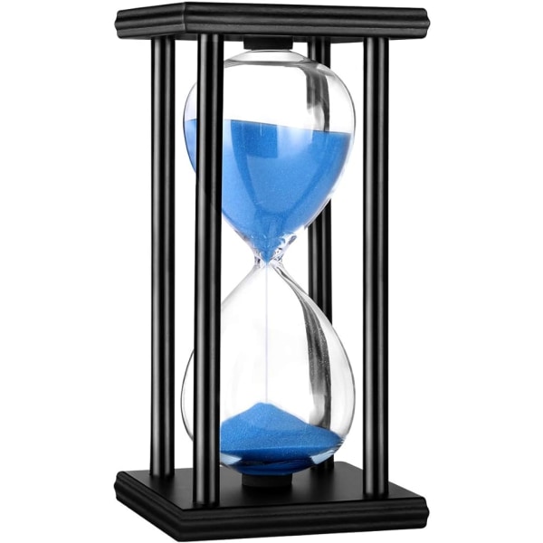 Timglas 30/60 minuter trä sand timglas klocka för kreativ G 30 minutes blue sand