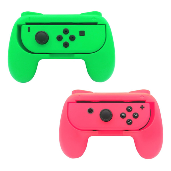Grepp som är kompatibla med Nintendo Switch för Joy Con & OLED-modell för Joycon Green and Pink