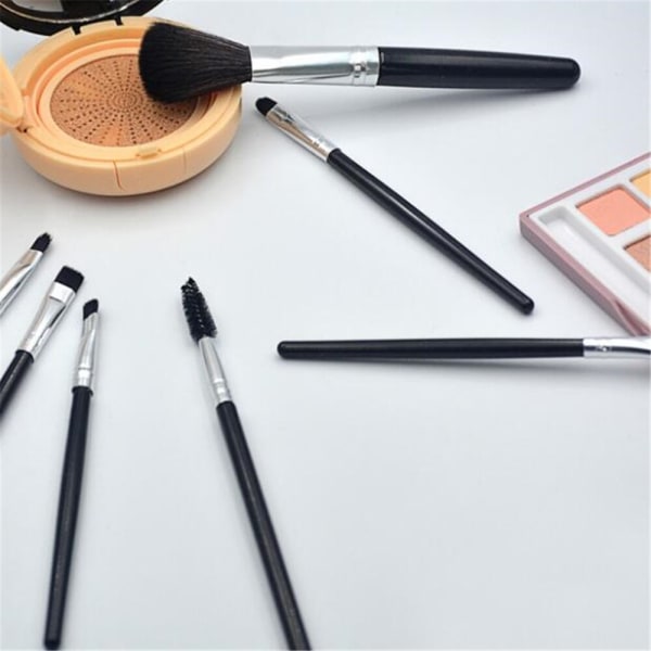 5 Styck Svarta Makeup Borstar Set Professional Beauty Tool