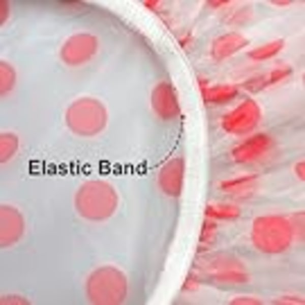 Vanntette dusjhetter, gjenbrukbar dusjhette i plast med elastisk bånd for sikker passform, motedesign langhårsbeskyttelse badehette_xx