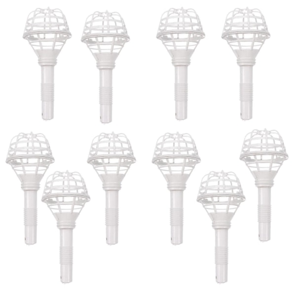 10 st Blomvaser Centerpieces Eiffeltornet Vas Buketthållare Brudbukett Handtag Bukett Blommor Bur (18,5X7CM, Vit)