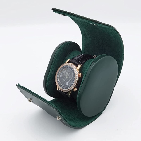 Watch watch förpackningslåda brun PU reseklocka watch bärbar förvaringslåda (utan watch)