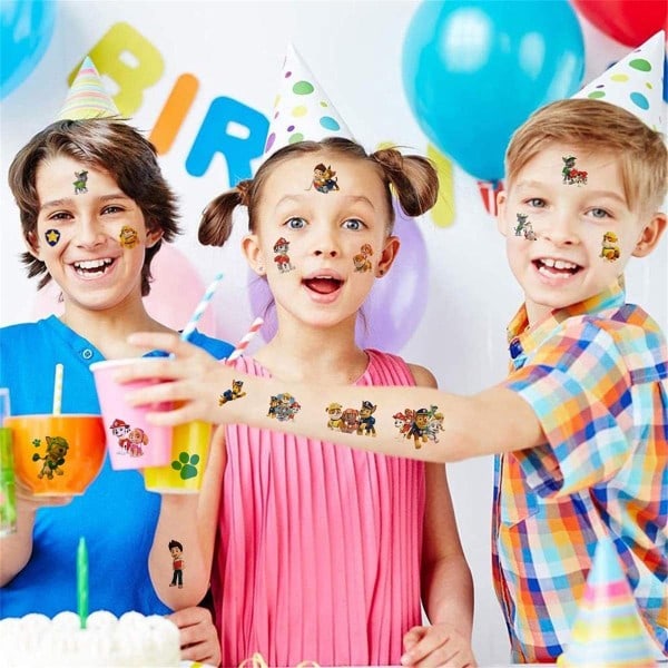 Paw Patrol Tatoveringer 6 Ark Tatoveringer, Vandtætte Midlertidige Tatoveringer til Børn, Julegave til Børn, Fødselsdagsgave, Festdekoration