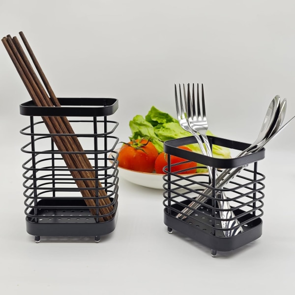 Rustfritt Stål Bestikkavløp Sink Caddy, Rustfri Sink Tidy Kjøkken Sink Organizer