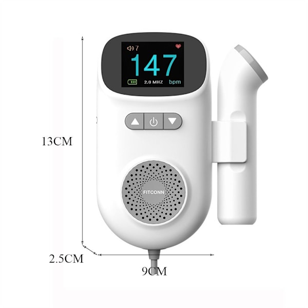Fetal Doppler Hjertelydsmonitor Sond Baby Hjertelyd