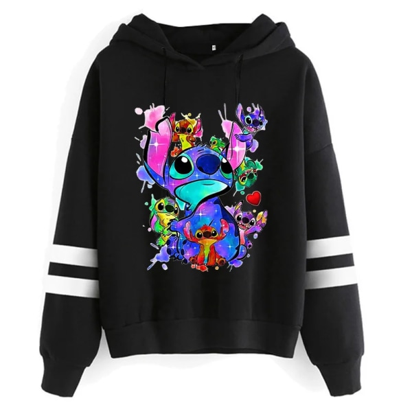 Y2k tecknad Lilo och Stitch roliga hoodies kvinnor Harajuku söt Stitch Anime tröja Manga Streetwear Hoody kvinnliga barn 967 967 S