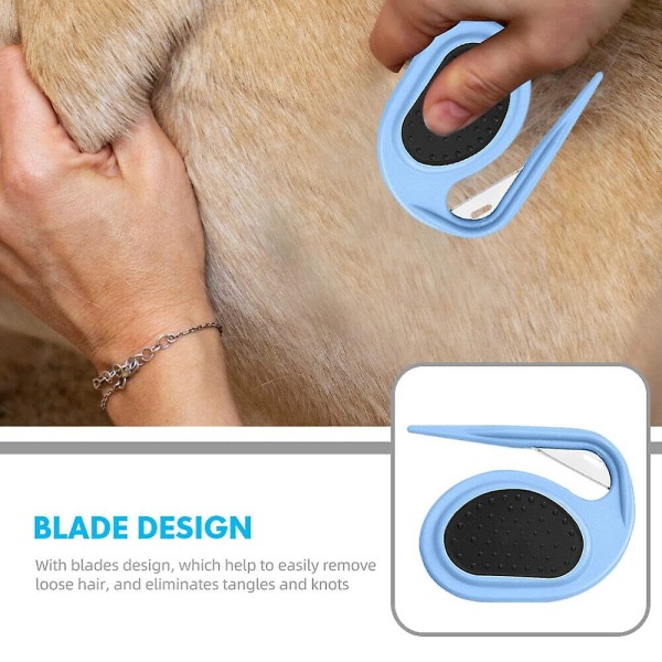 3 stk sikker og skånsom knutekam for kjæledyrhund Kattpels Buster hårklipper for å fjerne matter, knuter og floker