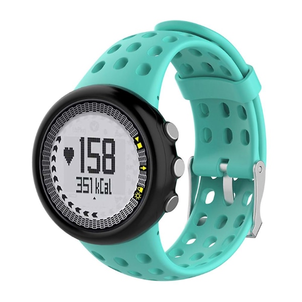 Silikon erstatningsarmbånd for Suunto M1 M2 M4 M5 Series Fitness Watch Teal