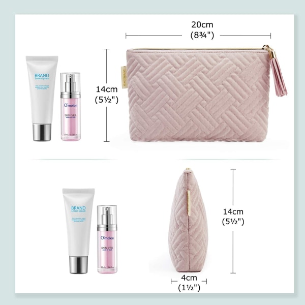 Makeup taske (2 STK, lyserød og sort)