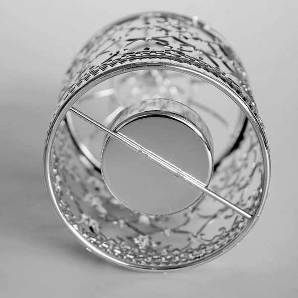 2-pack hängande dekorativ ljuslykta i metall för heminredning, silver