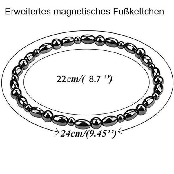 2 stk. magnetiske ankelkæder til kvinder, lindrer ledsmerter
