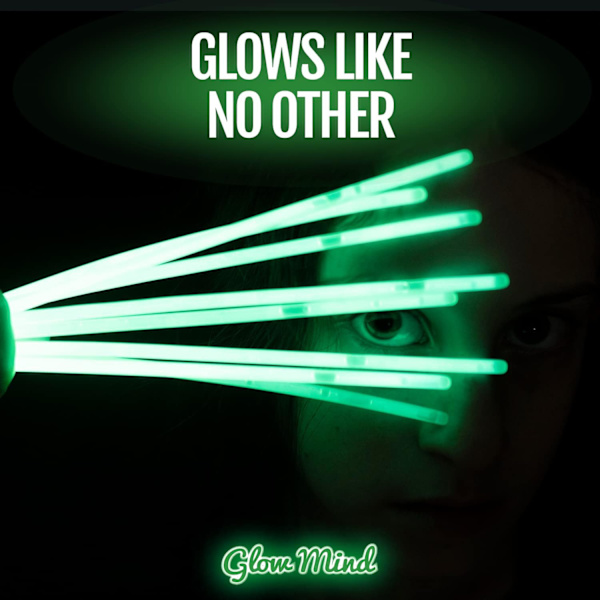 100 Ultrakirkasta Glow Stick -ranneketta ja -kaulakorua - Paketti 8\" Glowstick-juhlaherkkuja