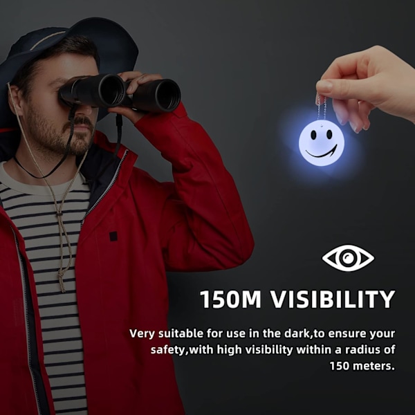 Sæt med 11 Smiley Refleksvedhæng, Sikkerhedsreflektor, Børn Reflektor, Sikkerhedsreflektor, til Skoletaske, Tøj, Rygsæk, Cykling, Gåtur