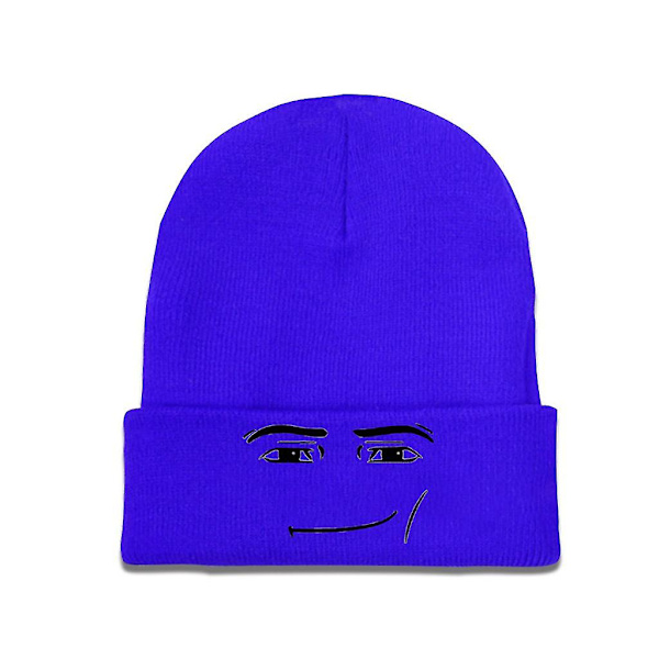 Roblox Ansigtsstrikkede Strikkede Hue Hatte Skullies Beanies Cap Bløde Hætte Hatte Vinter Varme [DB] 6