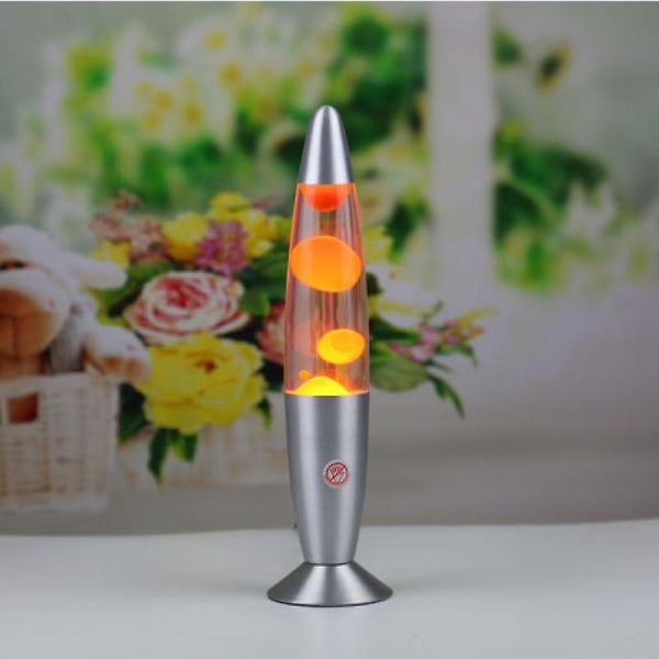 Orange futuristisk lavalampe med afbryder