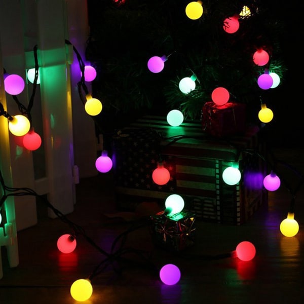 12m fargerike Fairy String Lights Solar Light Outdoor 100LED