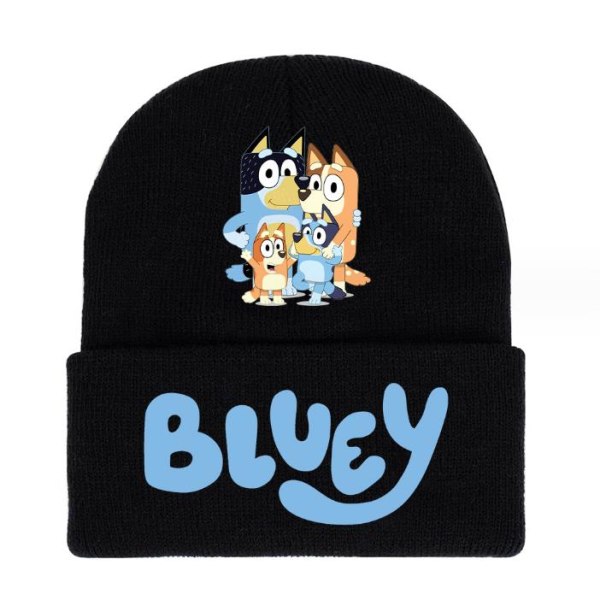 Kids Bluey tegneserie strikket lue lue vinter lue cap gaver #1