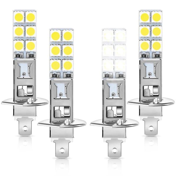 4 stk H1 6000k Super Hvid 80w LED-forlygtekits Dimlys Drivin