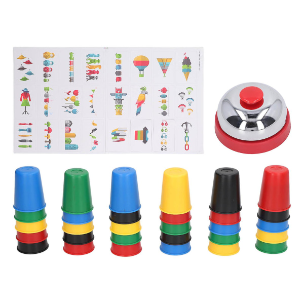 Stacking Cups Kortspil Legetøj Tidlig Uddannelsestræning Farverig Interaktiv Stacking Cups Legetøj til baby