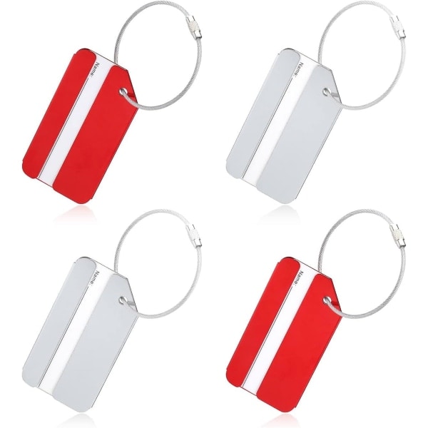 pcs Airplane Luggage Tag, Aluminum Metal Distinctive Suitcase Tags Identification Tags