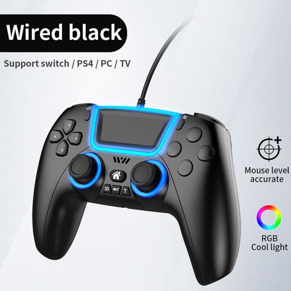 Med Vibration Gamepad Sexaxlig trådad Gamepad Bakre förlängningsnyckel Multi-plattform