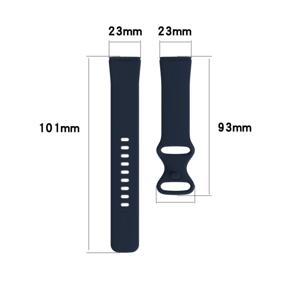 Fargerikt armbånd til Fitbit Versa 3-klokke Soft Band Correa for Fitbit Sense Versa3-klokkerem, blågrå Blue grey L