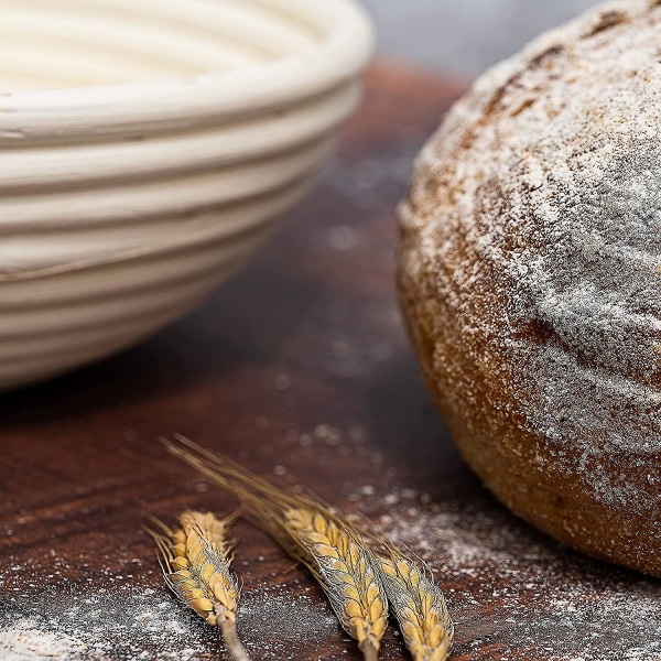 Brødhevingskurvsett, surdeigsbrødbakingsutstyr, surdeigsbrødkurv for surdeig, brødbakeutstyr, bakeverktøy og -utstyr - Rou