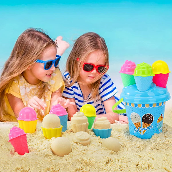 Högkvalitativa strandleksaker för män - hopfällbar hink 38-delad uppsättning - strandset med hopfällbar hink och spade barnverktyg Men's-foldable bucket 38 pieces set
