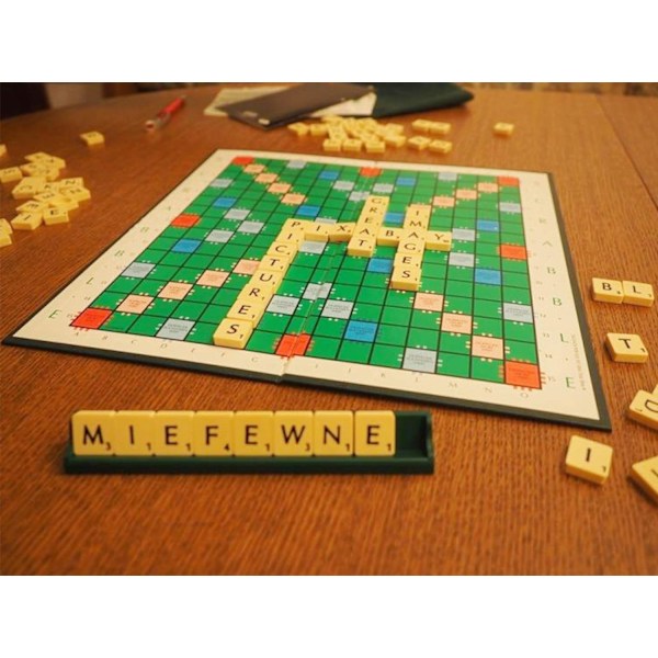 300 stk. Træ Scrabble Brikker, Scrabble Bogstaver til Håndarbejde, Makin