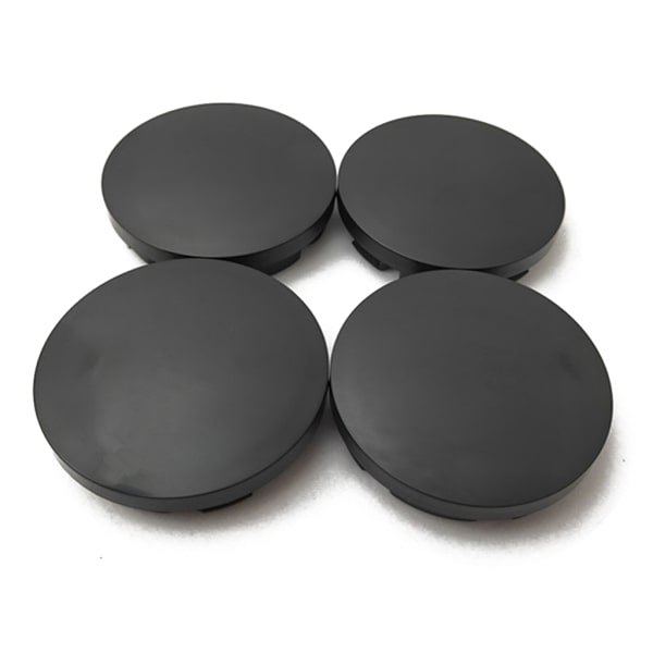 4 st/set Svart/Silver 56mm Bilhjul Centrumkåpa för Fälg Nav ABS Kåpor Bil Univer