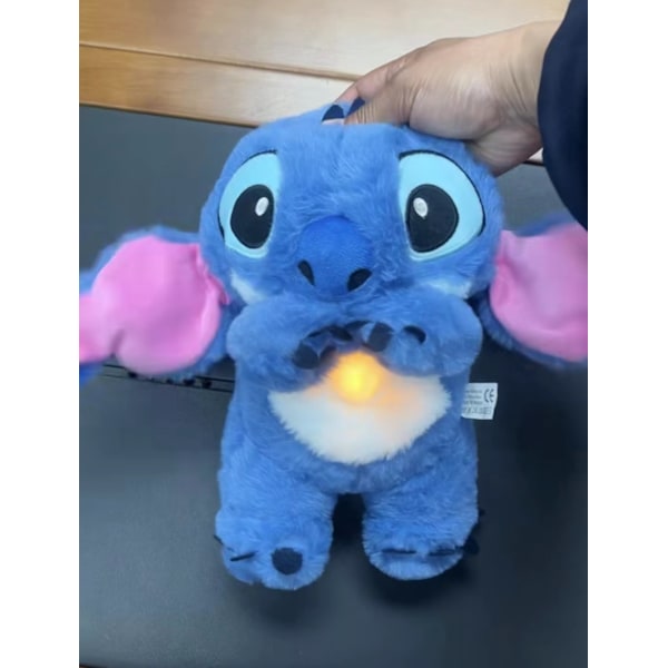 Lugnande Stitch Plysch, Ångestlindrande Stitch, Rytmisk Andningsrörelse för Barn och Vuxna Sömn Blue