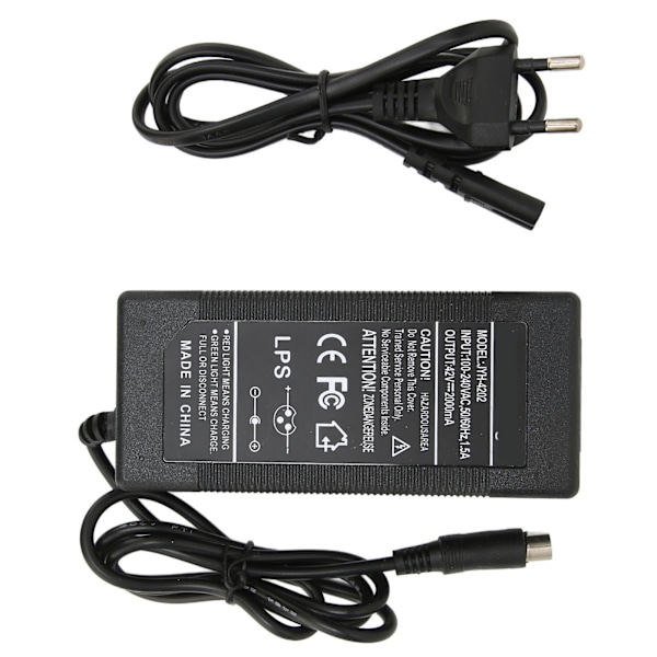 42V 2A DC 5525mm Hun Stik AC Adapter Strømforsyning Oplader Intelligent Sikker Opladning 100-240V EU Stik