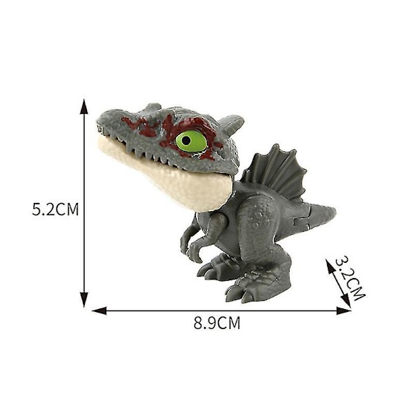Mini-toimintahahmot Sormien puremat lelut Jurassic Dinosaur Park -reppu riipus Snap Squad T-rex Dino Bite Hand Lapset Pojat Lelut Gray Echinodorus
