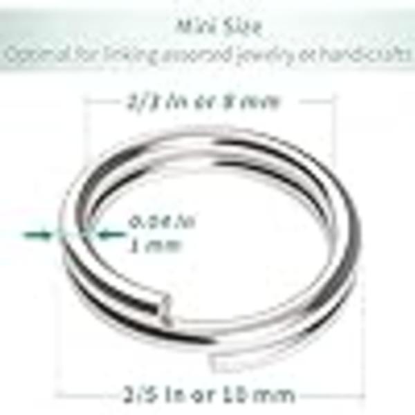 100 kpl 10 mm Mini Split Jump Ring - Kaksoislenkit, Pienet Metallirengasliittimet