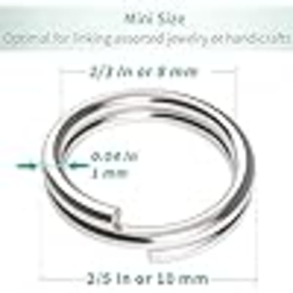 100 stk. 10mm Mini Split Jump Ring med Dobbelt Sløjfer Små Metalringe Forbindere