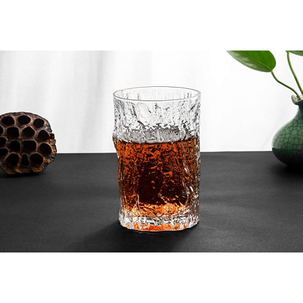 Tree Pattern Highball Glas Drikkeglassæt med 6 - Gammeldags vintage drikkeglassæt - til sodavand, juice, øl og