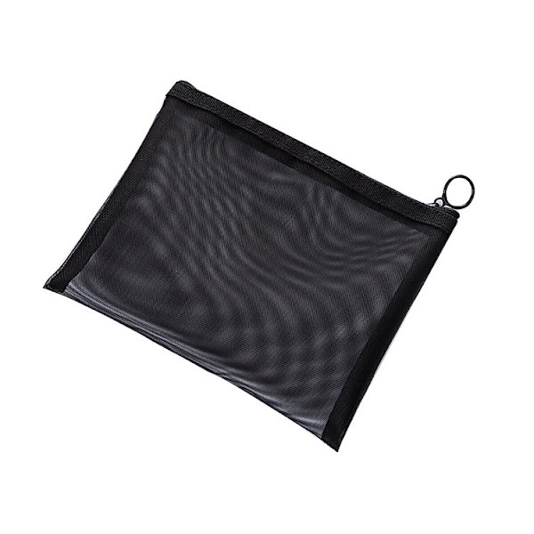 4 st Mini Dragkedja Toalettväska Mesh Organiseringsficka, Svart Nylon Vattentät Liten Handväska Kosmetisk