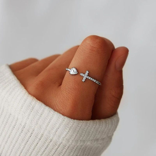 Til min datter - Jeg tror på dig ring legering ring justerbar åbne ringe til fint smykke