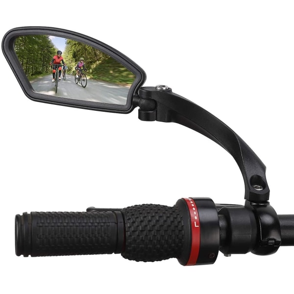 Polkupyörän taustapeili, ohjaustangon polkupyörän peili, HD, iskunkestävä, lasilinssi, säädettävä, 360 kiertotarkistus