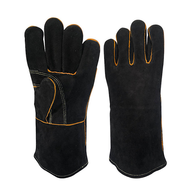 Ekstremt varme- og brandbestandige handsker, læder med Kevlar-syninger