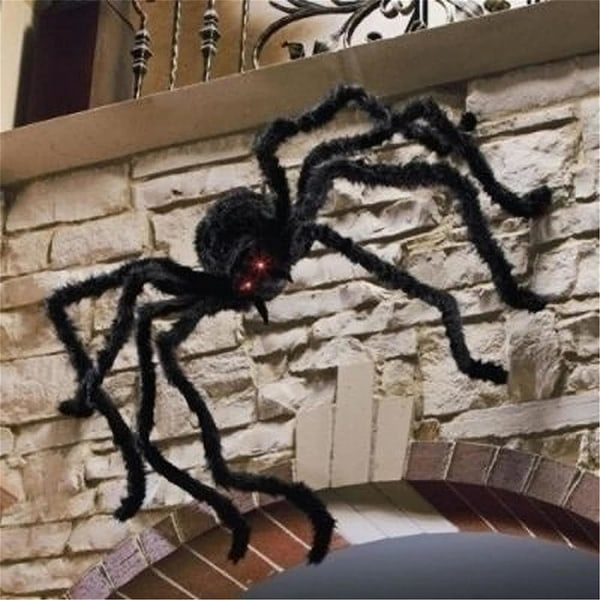 Gigant Halloween-edderkopp, 50 cm, Halloween-edderkoppdekorasjon for utendørs