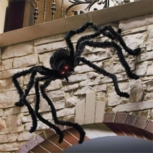 Jättespindel for Halloween, 50 cm, spindeldekorasjon for Halloween utendørs