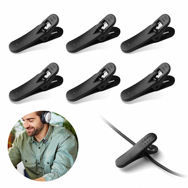 Hörlurskabelhållare - Klämma för att hålla hörlurs-/mikrofonkabeln på plats 10 pcs