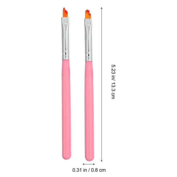 Kpl 3D-piirustuskynä Nail Art Harjat Nail Art Brush Manikyyri yksityiskohtien harja Nail Dotting Pen Nail Art Liner Harja (13,3X0,8X0,8CM, vaaleanpunainen)