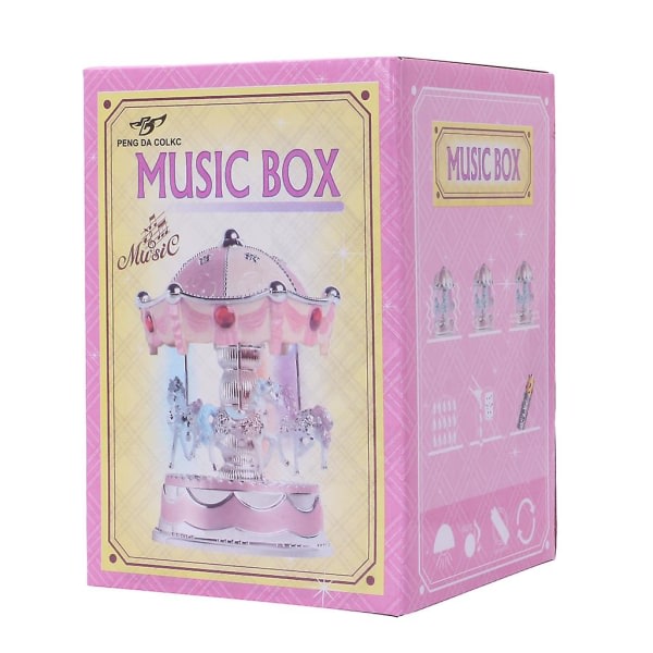 Carousel Music Box Merry Go Round musiikkipeli Lahjalelu Lasten häät Kodin sisustus