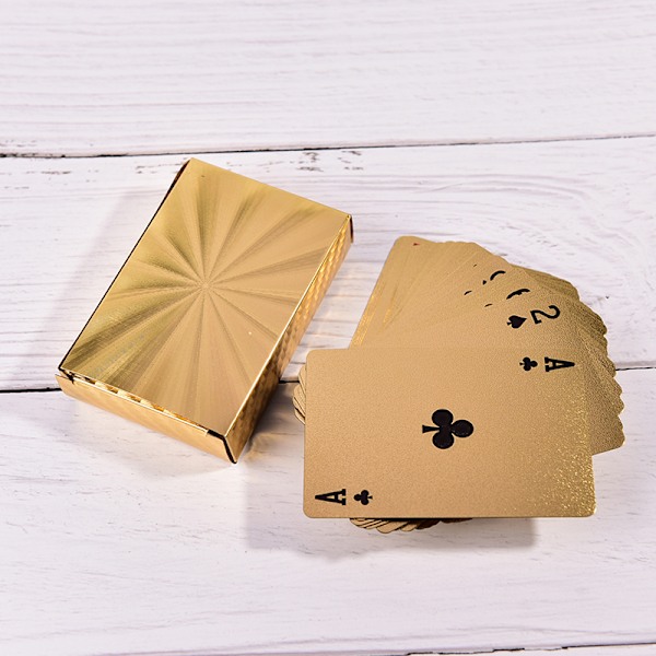 Vedenpitävät muoviset pelikortit Collection Gold Diamond Poker gold