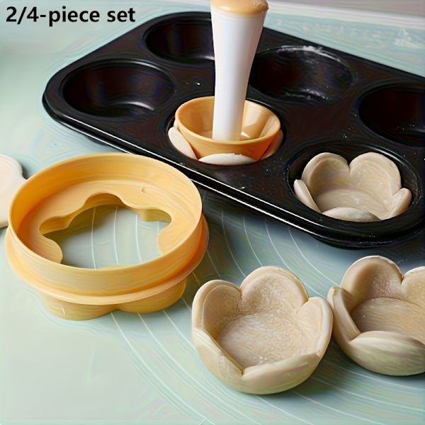 Plast Bakeformsett, Polypropylen Kakeutstikkere & Kakeformkopper, 2/4 stk Two-piece Set